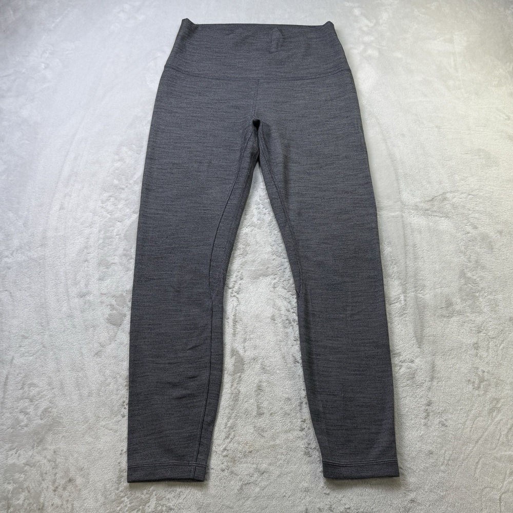 Lululemon Wunder Under Leggings Women's Size 8 Gray Heather High Rise 7/8